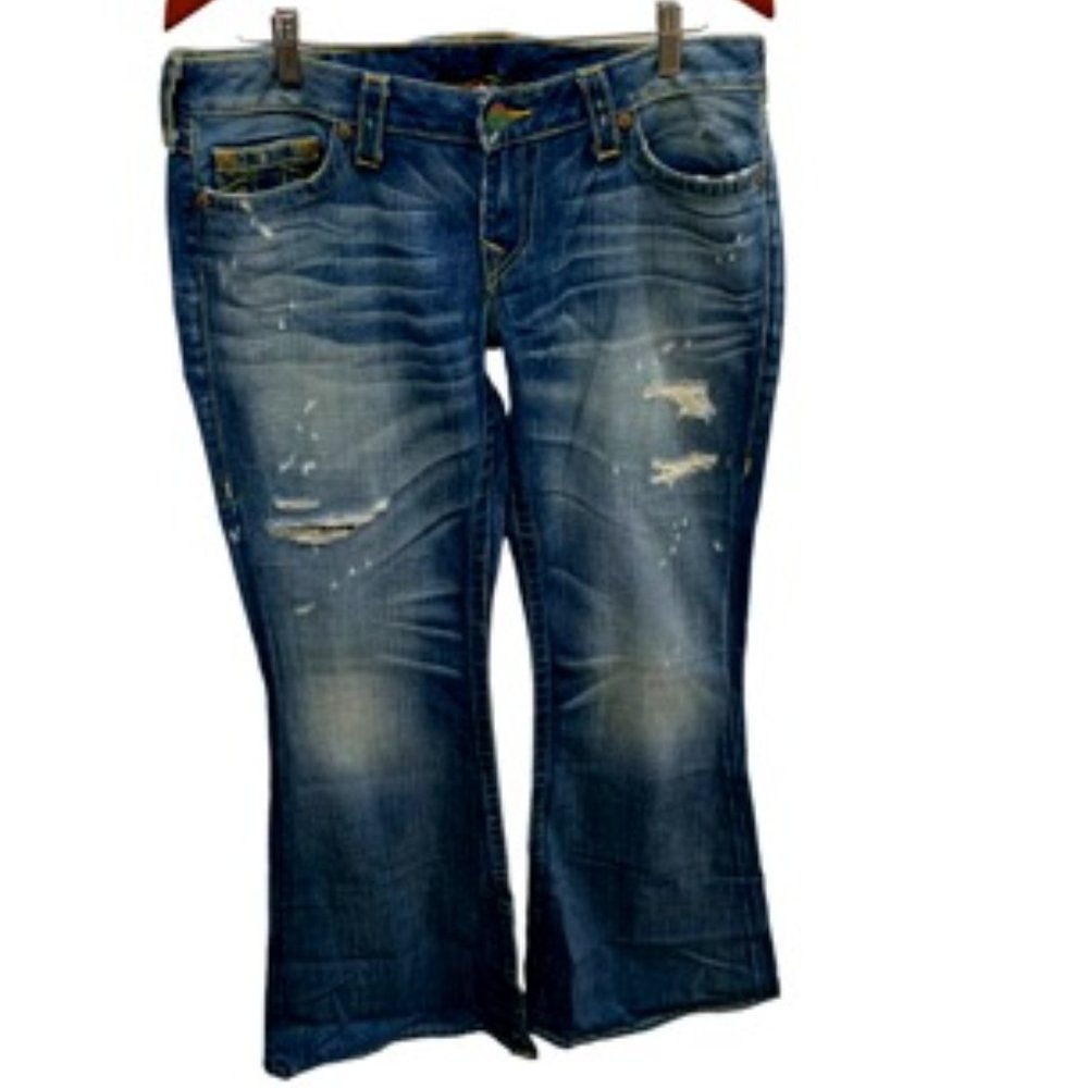 NWT True Religion Carrie Skinny Knee Jeans - LQM Missouri - Size 32